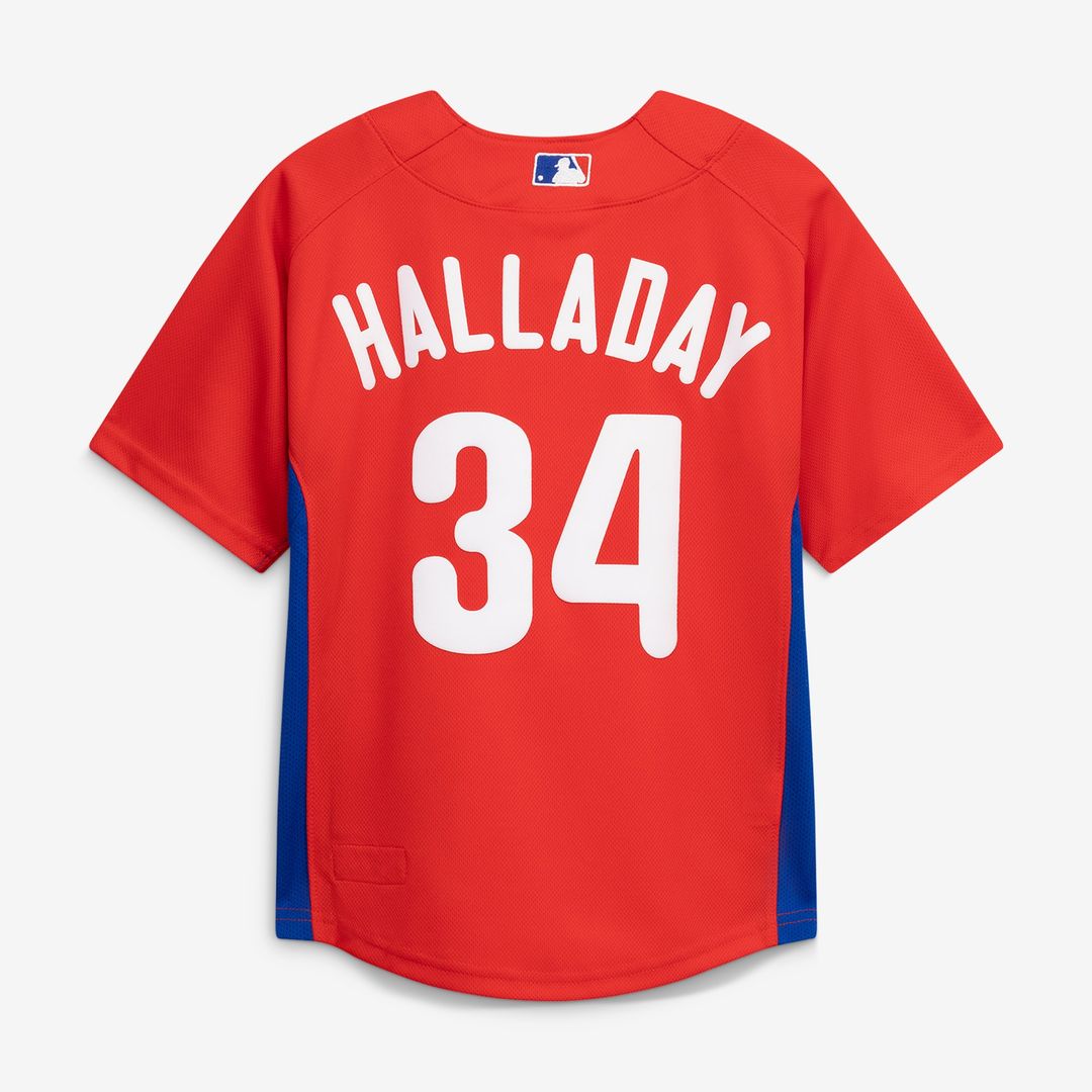 Roy Halladay Philadelphia Phillies Mitchell & Ness Toddler Cooperstown Collection Mesh Batting Practice Jersey - Red Official MLB Team Apparel Basebal