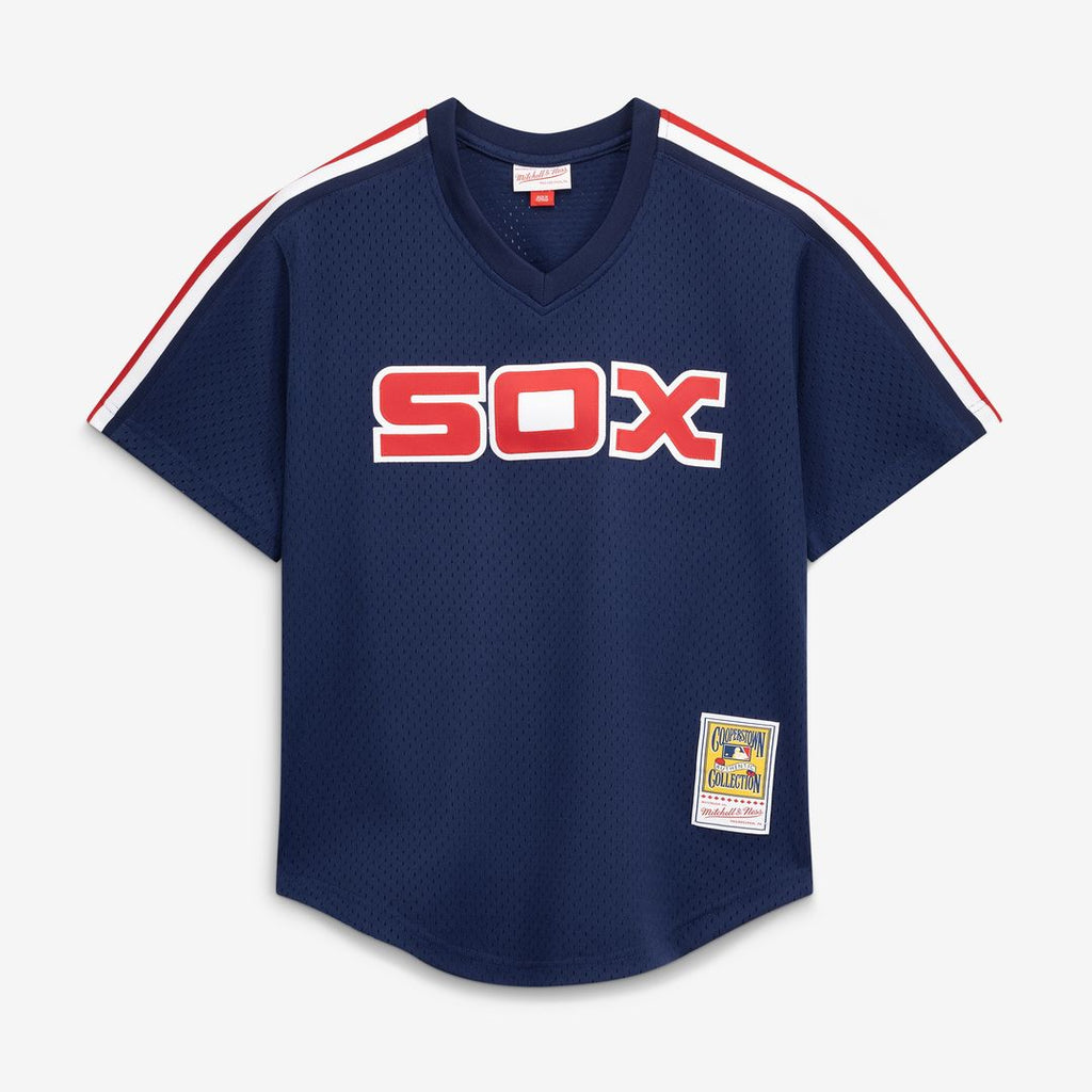 Carlton Fisk Chicago White Sox Mitchell & Ness Authentic Batting Practice Jersey - White Official MLB Team Apparel Baseball Fan Gear