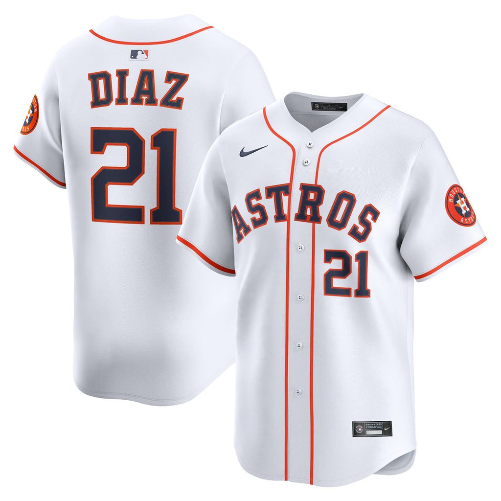 Yainer Diaz Houston Astros Nike Home Limited Player Jersey - White Official MLB Team Apparel Baseball Fan Gear