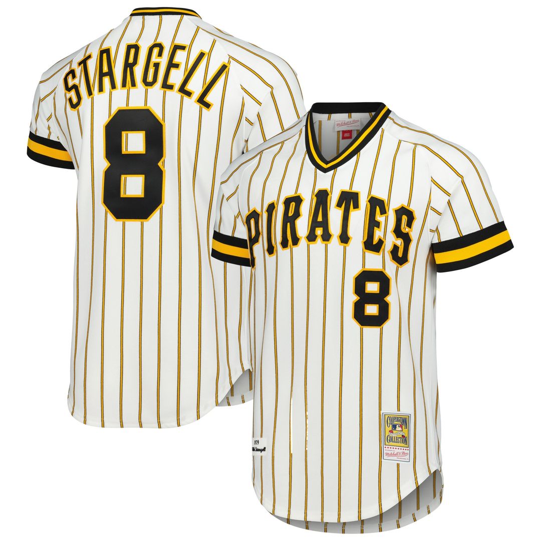 Willie Stargell Pittsburgh Pirates Mitchell & Ness Cooperstown Collection 1979 Authentic Jersey - White Official MLB Team Apparel Baseball Fan Gear