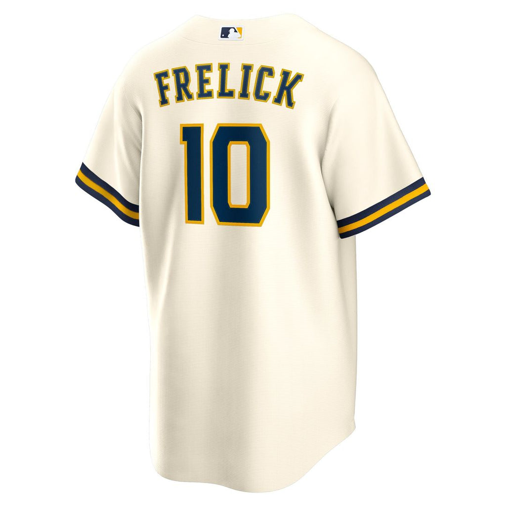 Sal Frelick Milwaukee Brewers Nike Home Replica Player Jersey - Cream Official MLB Team Apparel Baseball Fan Gear