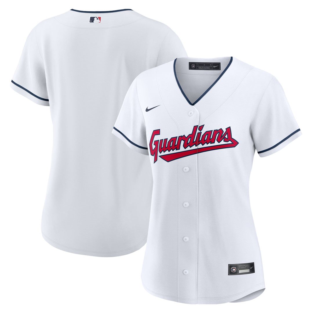 Women's Cleveland Guardians Nike Home Replica Team Jersey - White Official MLB Team Apparel Baseball Fan Gear