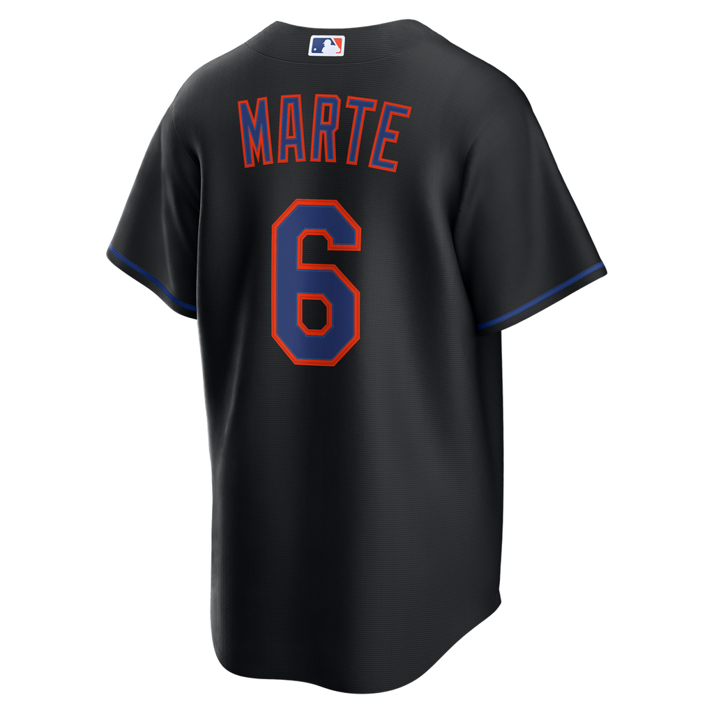 Starling Marte New York Mets Nike Alternate Replica Jersey - Black Official MLB Team Apparel Baseball Fan Gear