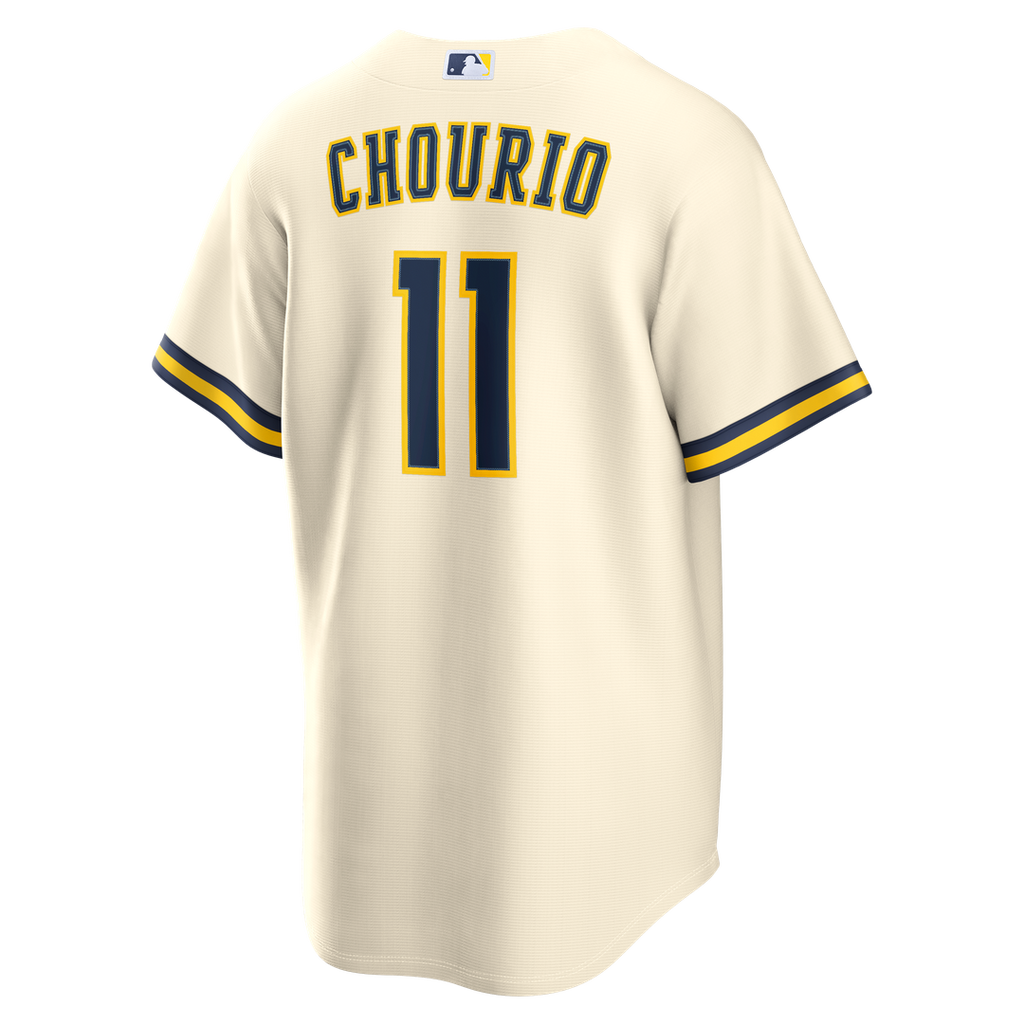 Jackson Chourio Milwaukee Brewers Nike Home Replica Jersey - Cream Official MLB Team Apparel Baseball Fan Gear