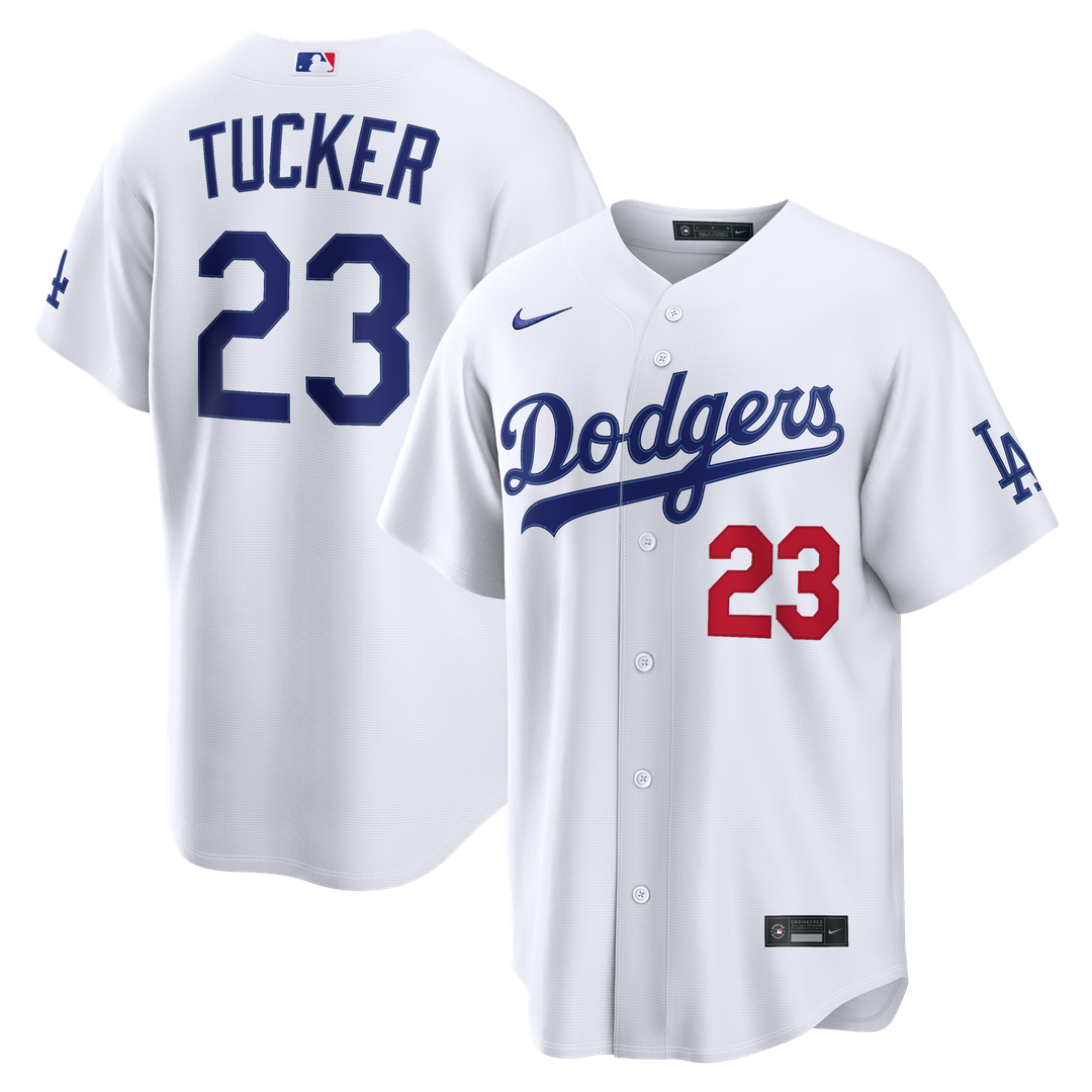 Kyle Tucker Los Angeles Dodgers Nike Home Stadium Jersey - White Official MLB Team Apparel Baseball Fan Gear