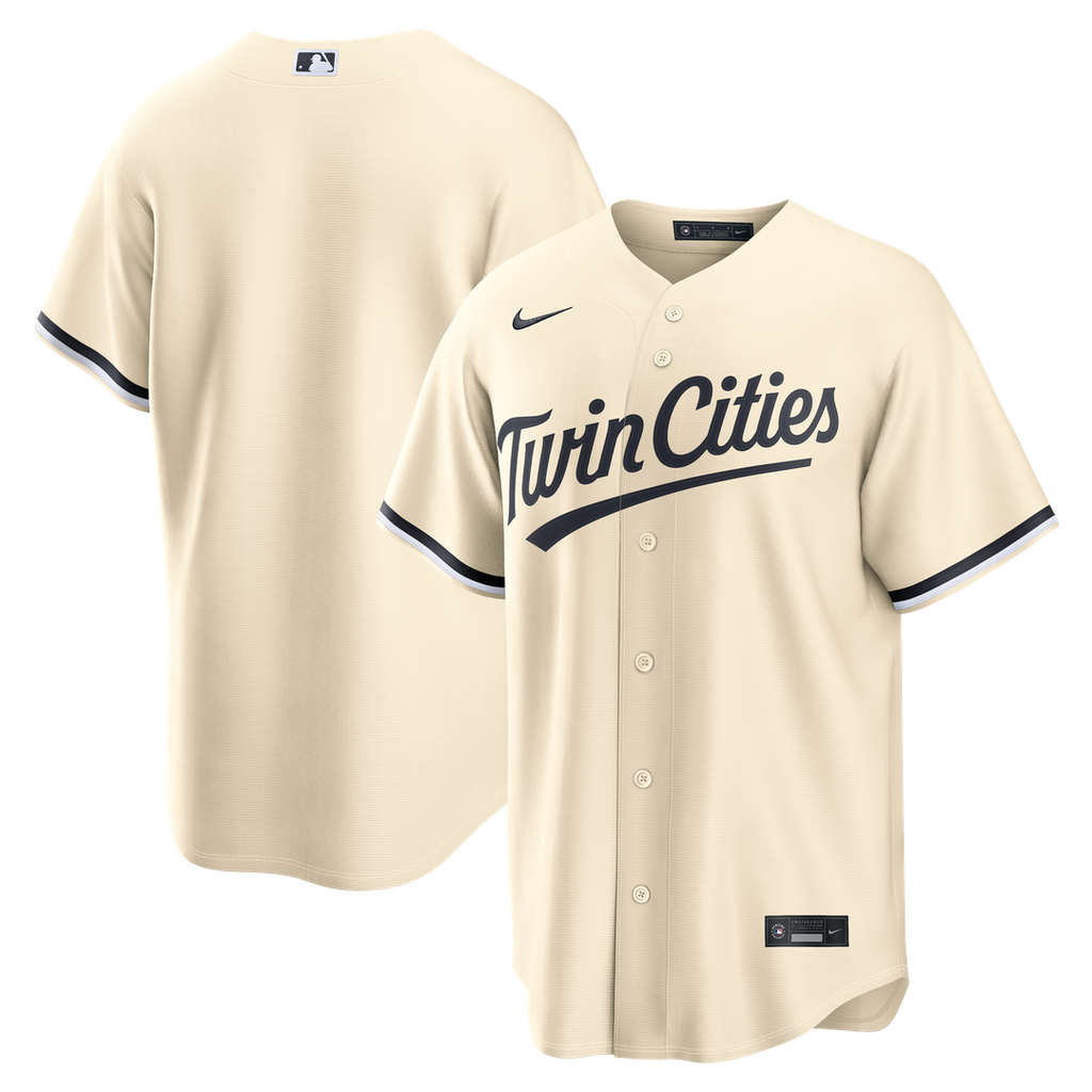 Minnesota Twins Nike Alternate Replica Jersey - Cream Official MLB Team Apparel Baseball Fan Gear