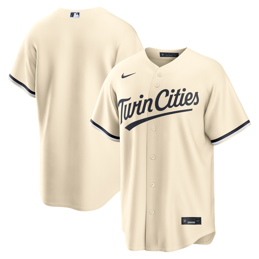 Minnesota Twins Nike Alternate Replica Jersey - Cream Official MLB Team Apparel Baseball Fan Gear