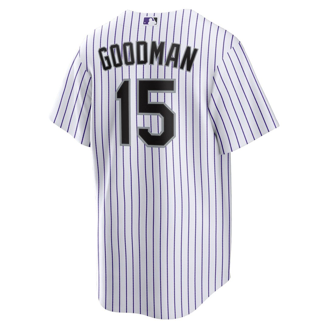 Hunter Goodman Colorado Rockies Nike Home Replica Jersey - White Official MLB Team Apparel Baseball Fan Gear