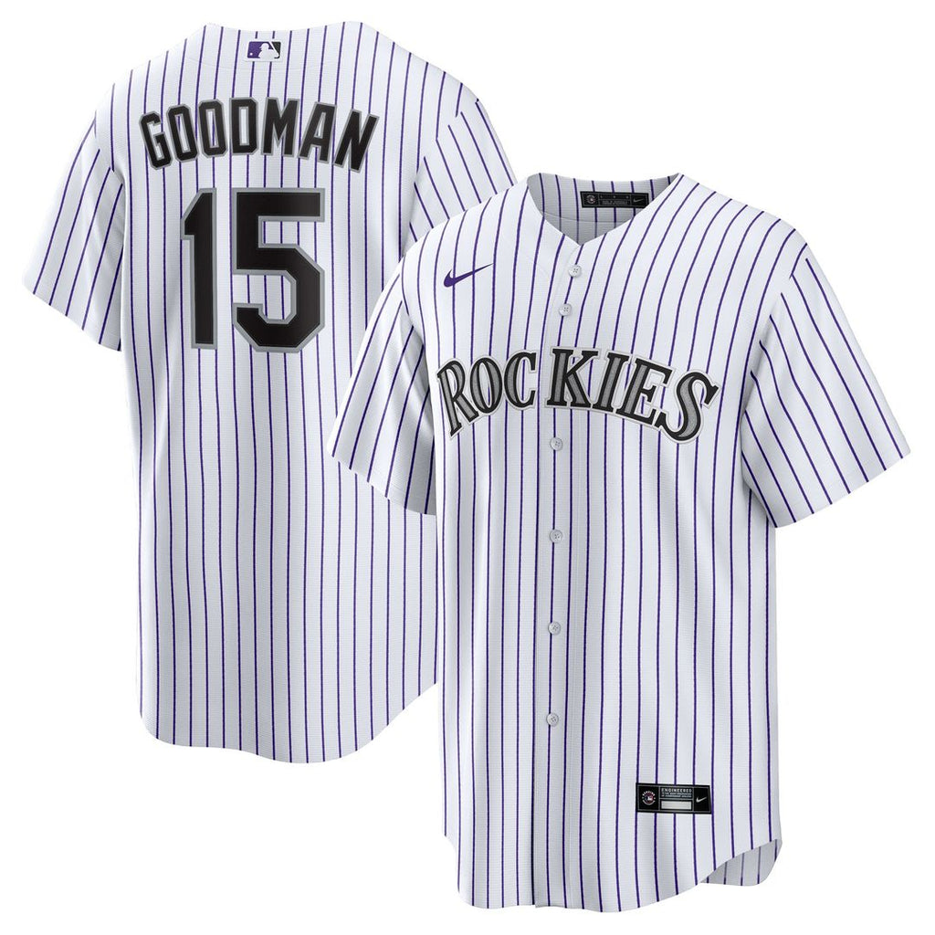 Hunter Goodman Colorado Rockies Nike Youth Home Replica Jersey - White Official MLB Team Apparel Baseball Fan Gear
