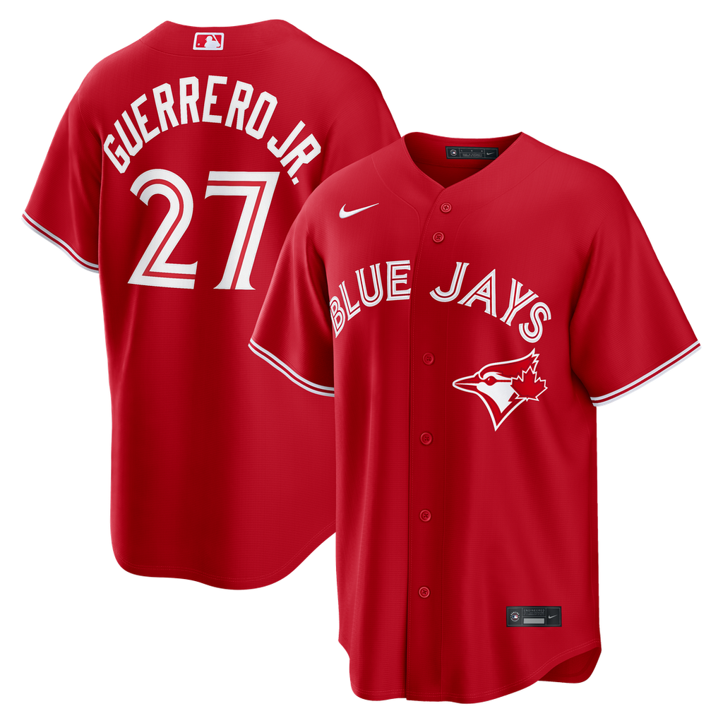 Vladimir Guerrero Jr. Toronto Blue Jays Nike Canada Day Replica Jersey - Red Official MLB Team Apparel Baseball Fan Gear