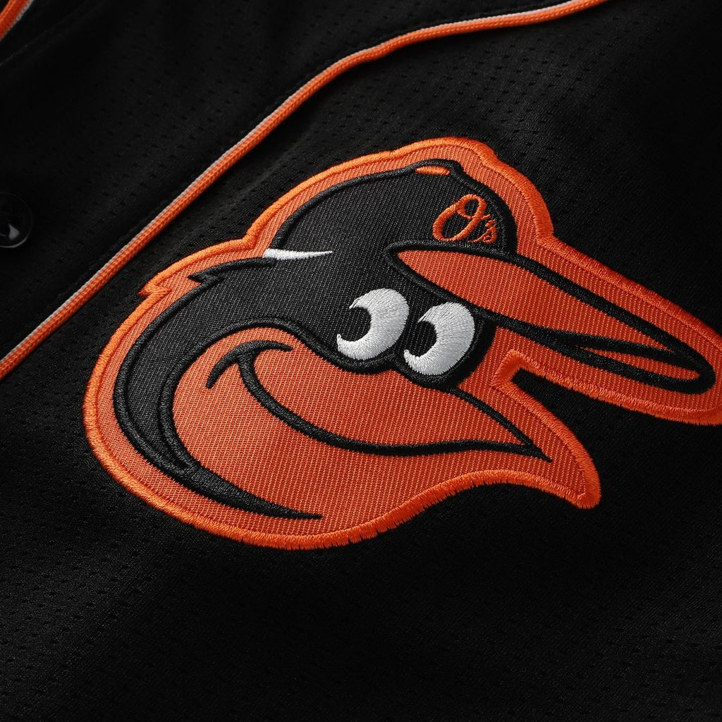 Baltimore Orioles Stitches Team Color Full-Button Fashion Jersey - Black Official MLB Team Apparel Baseball Fan Gear