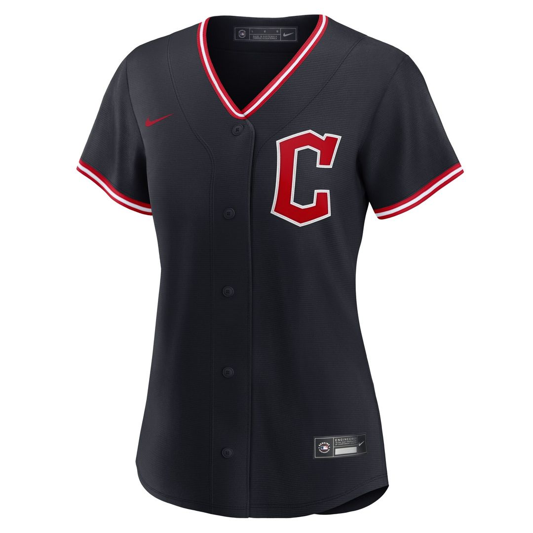 Cleveland Guardians Nike Women's Alternate Replica Jersey - Navy Official MLB Team Apparel Baseball Fan Gear