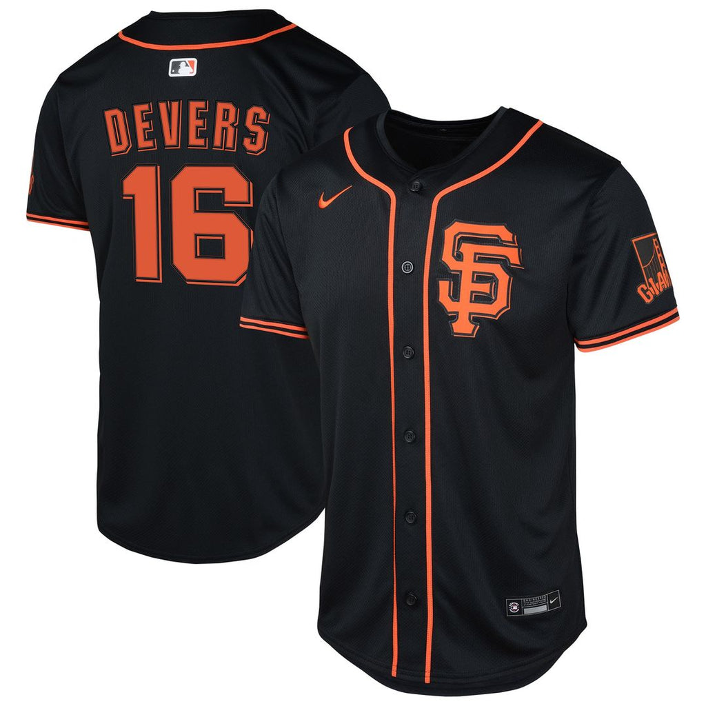 Rafael Devers San Francisco Giants Nike Youth Limited Jersey - Black Official MLB Team Apparel Baseball Fan Gear