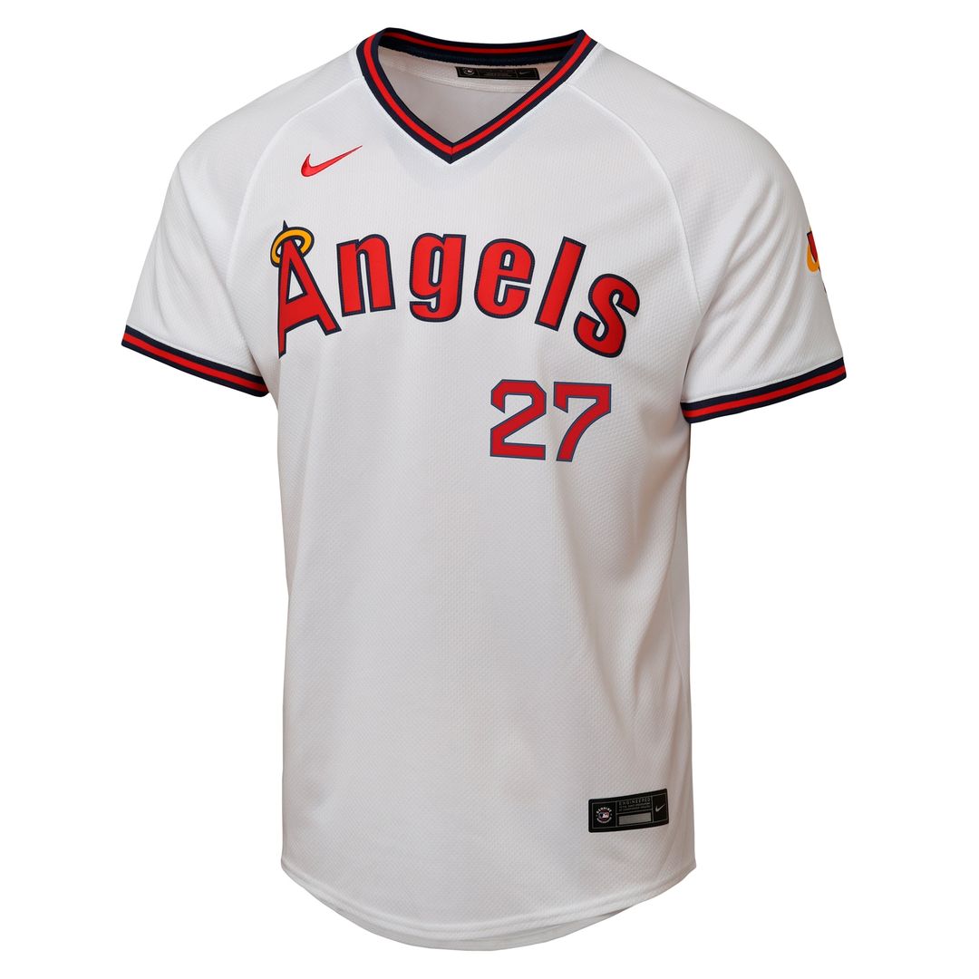 Mike Trout Los Angeles Angels Nike Youth Alternate 2 Limited Player Jersey - White Official MLB Team Apparel Baseball Fan Gear
