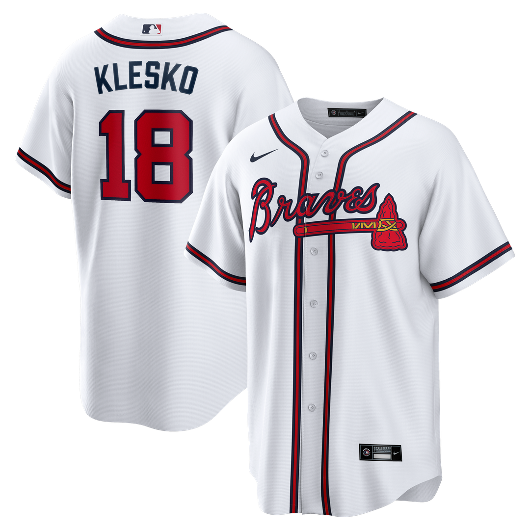 Ryan Klesko Atlanta Braves Nike Home Retired Player Replica Jersey - White Official MLB Team Apparel Baseball Fan Gear