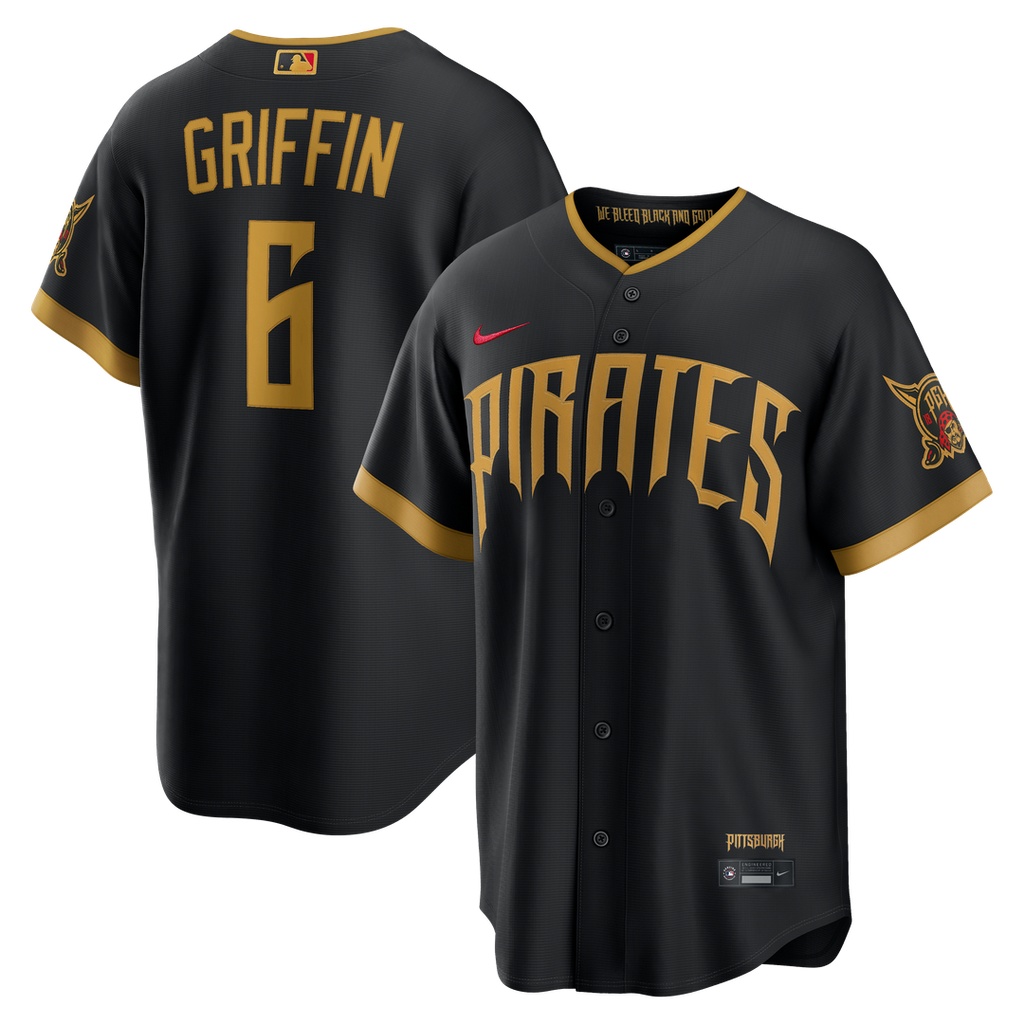 Konnor Griffin Pittsburgh Pirates Nike 2026 City Connect Stadium Jersey - Black Official MLB Team Apparel Baseball Fan Gear