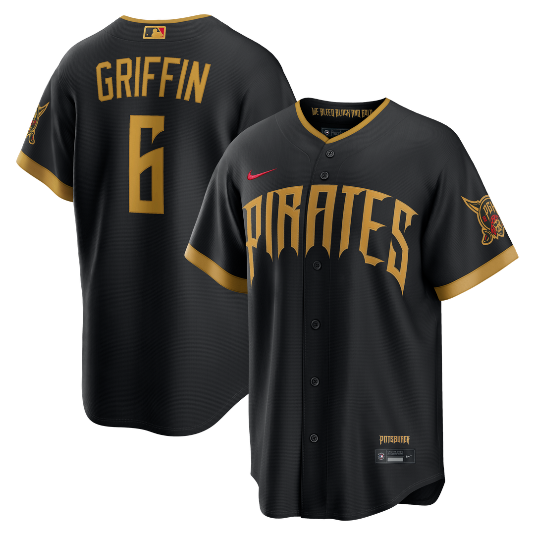 Konnor Griffin Pittsburgh Pirates Nike 2026 City Connect Stadium Jersey - Black Official MLB Team Apparel Baseball Fan Gear