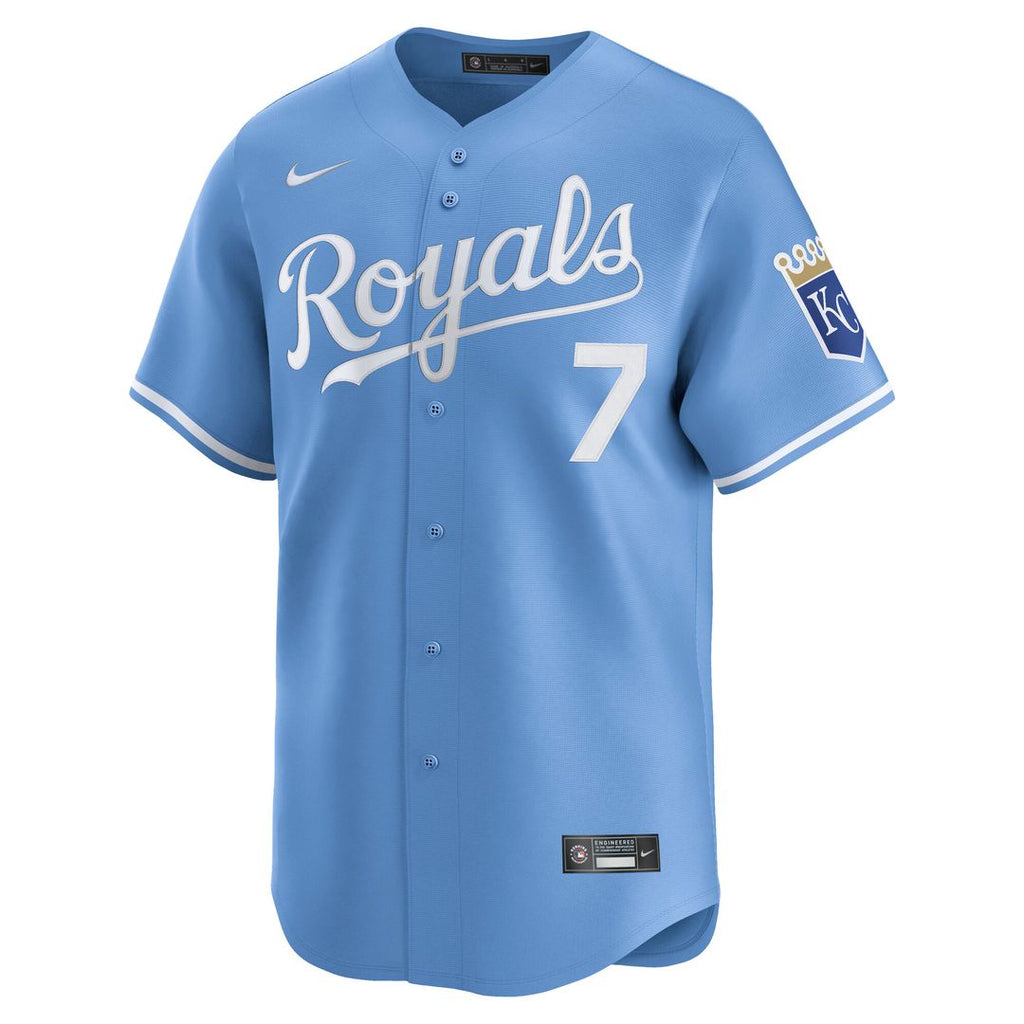 Bobby Witt Jr. Kansas City Royals Nike Alternate Limited Player Jersey - Light Blue Official MLB Team Apparel Baseball Fan Gear