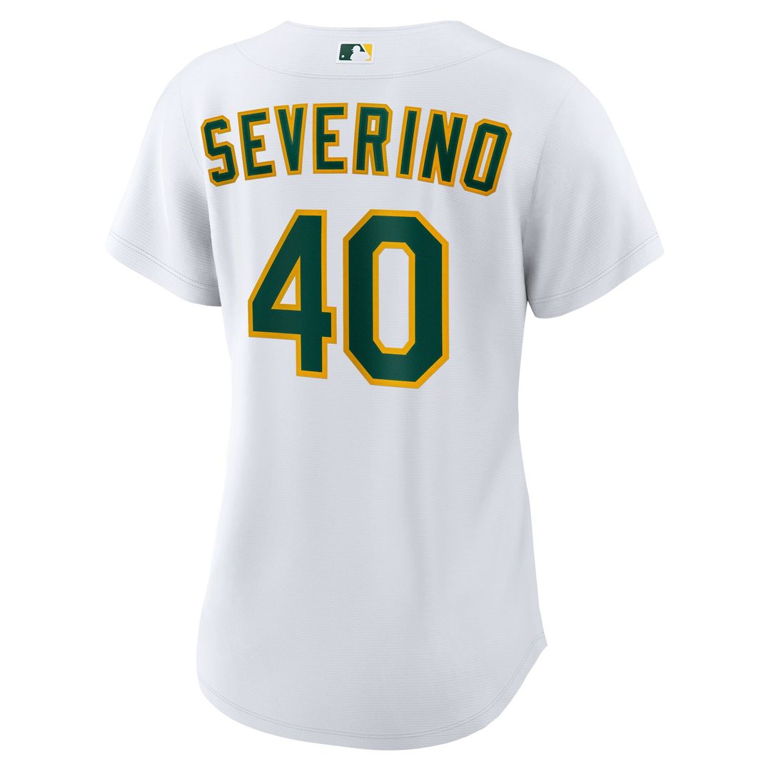Luis Severino Athletics Nike Women's Home Replica Jersey - White Official MLB Team Apparel Baseball Fan Gear