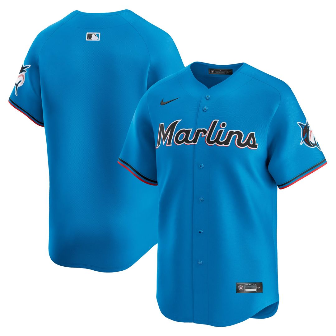 Miami Marlins Nike Limited Jersey - Blue Official MLB Team Apparel Baseball Fan Gear