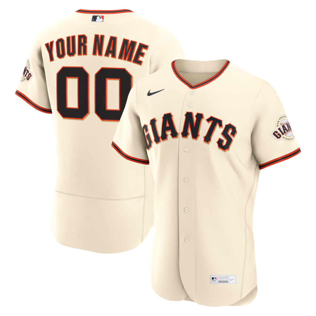San Francisco Giants Nike Home Authentic Custom Jersey - Cream Official MLB Team Apparel Baseball Fan Gear