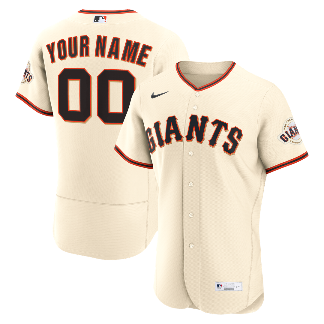 San Francisco Giants Nike Home Authentic Custom Jersey - Cream Official MLB Team Apparel Baseball Fan Gear