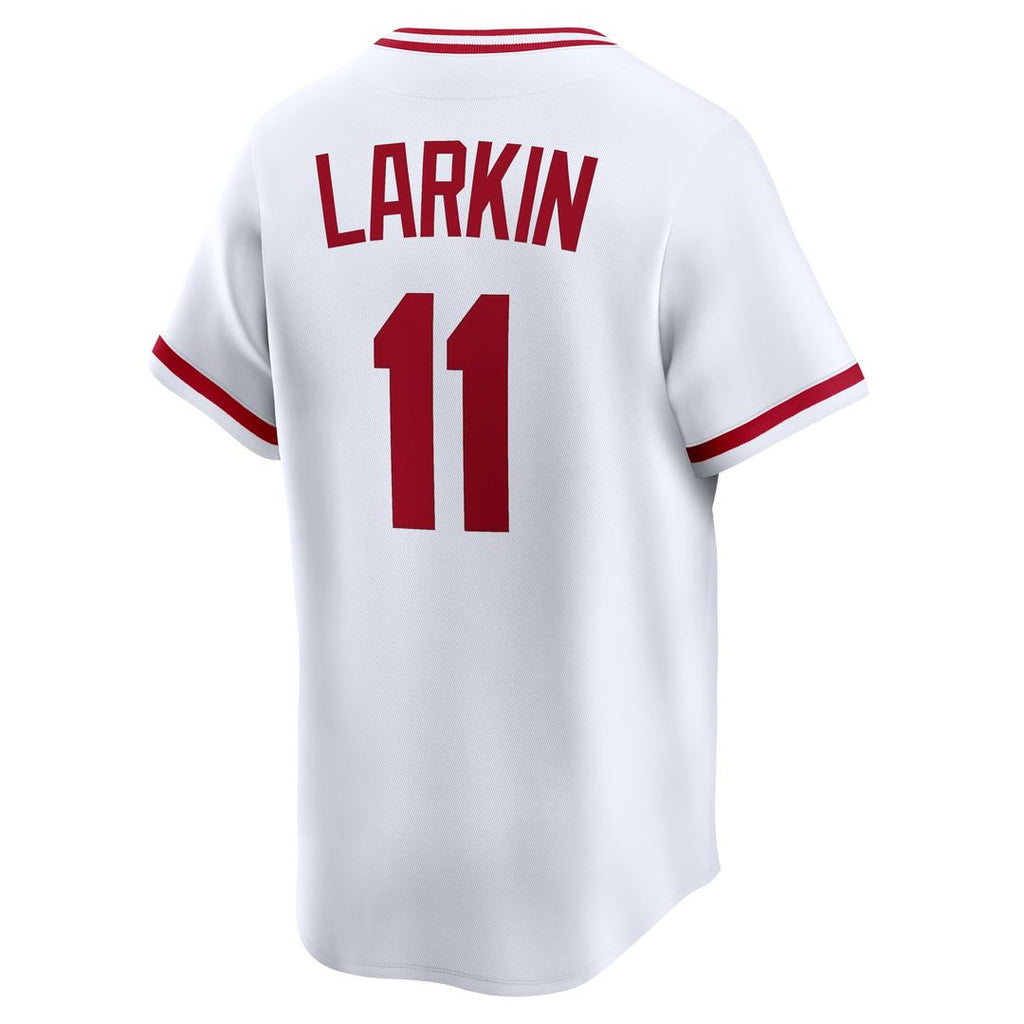Barry Larkin Cincinnati Reds Nike Throwback Cooperstown Collection Limited Jersey - White Official MLB Team Apparel Baseball Fan Gear