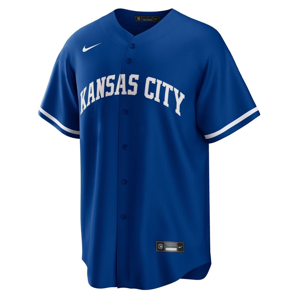 Bobby Witt Jr. Kansas City Royals Nike Alternate 2 Replica Jersey - Rush Blue Official MLB Team Apparel Baseball Fan Gear
