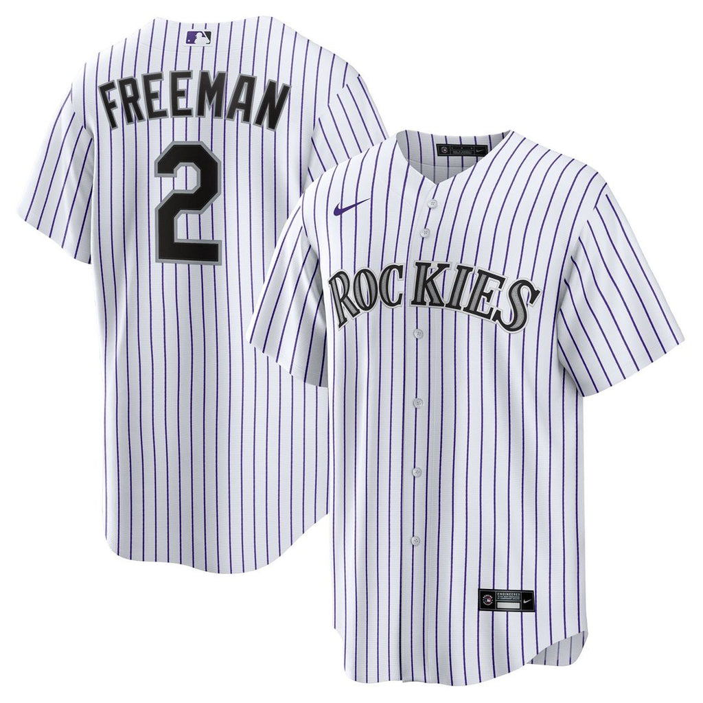 Tyler Freeman Colorado Rockies Nike Youth Home Replica Jersey - White Official MLB Team Apparel Baseball Fan Gear