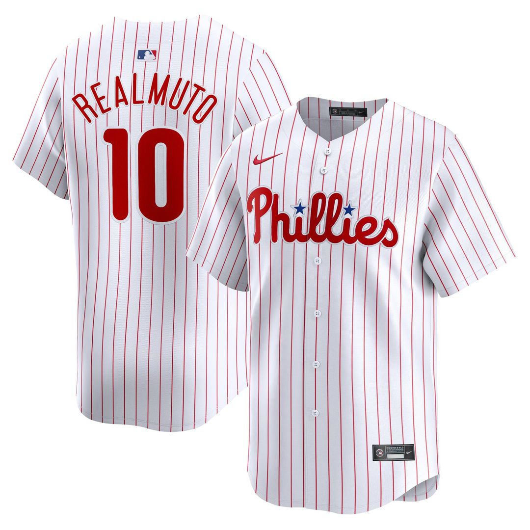 J.T. Realmuto Philadelphia Phillies Nike Home Limited Player Jersey - White Official MLB Team Apparel Baseball Fan Gear