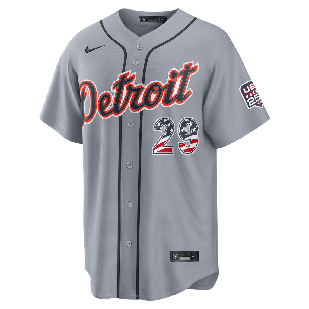 Tarik Skubal Detroit Tigers Nike USA 250 Fourth of July Road Stadium Jersey - Gray Official MLB Team Apparel Baseball Fan Gear