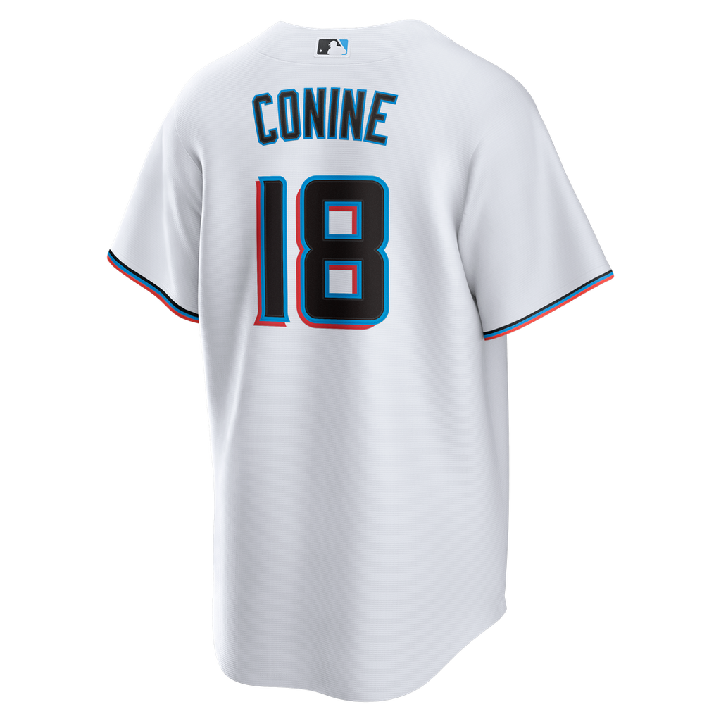 Griffin Conine Miami Marlins Nike Home Replica Jersey - White Official MLB Team Apparel Baseball Fan Gear