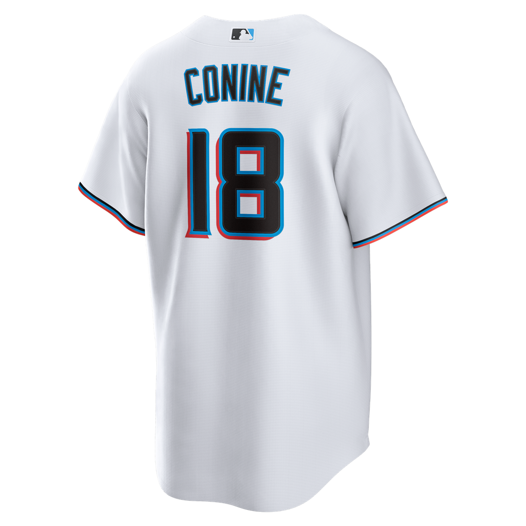 Griffin Conine Miami Marlins Nike Home Replica Jersey - White Official MLB Team Apparel Baseball Fan Gear