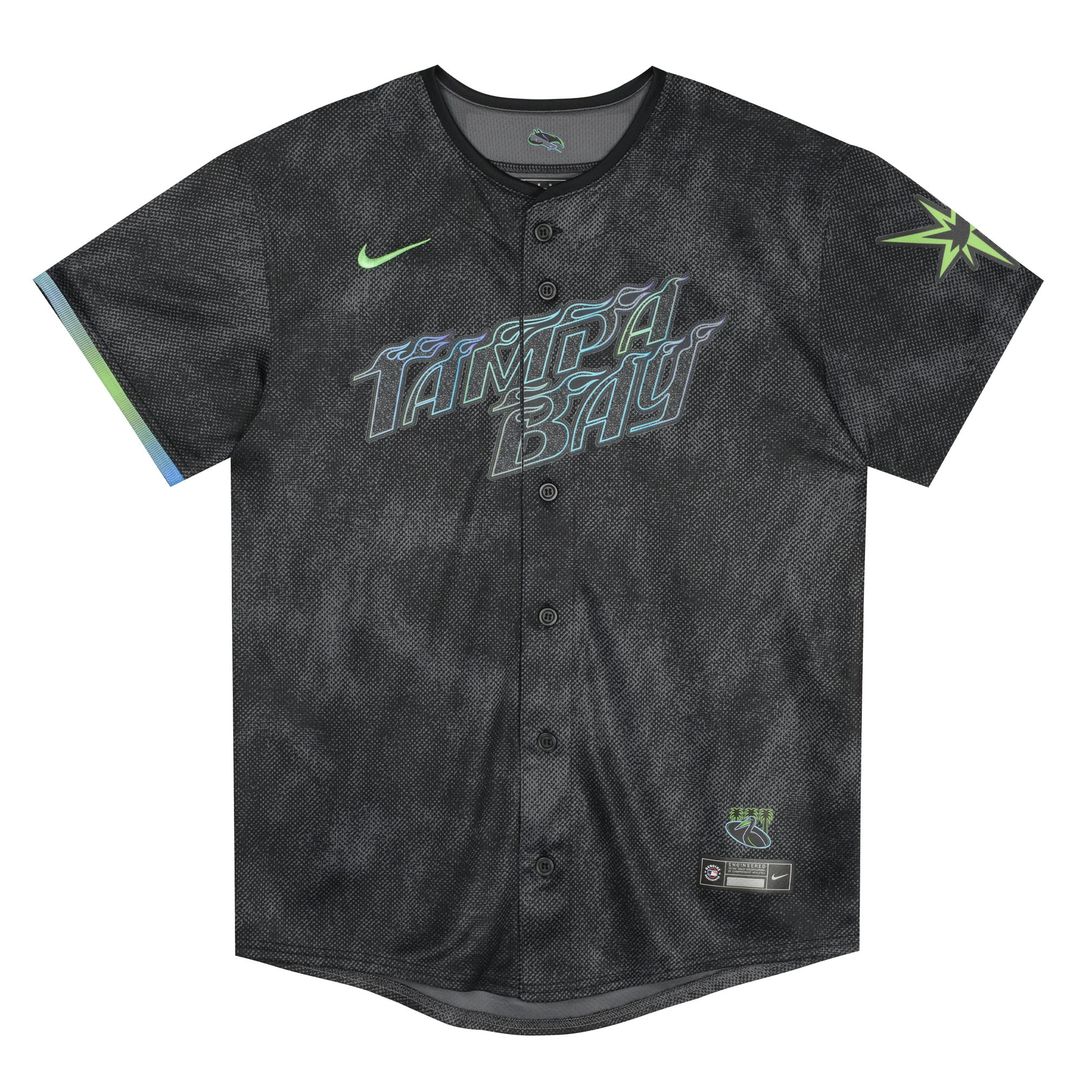 Tampa Bay Rays Nike Preschool City Connect Jersey - Black Official MLB Team Apparel Baseball Fan Gear