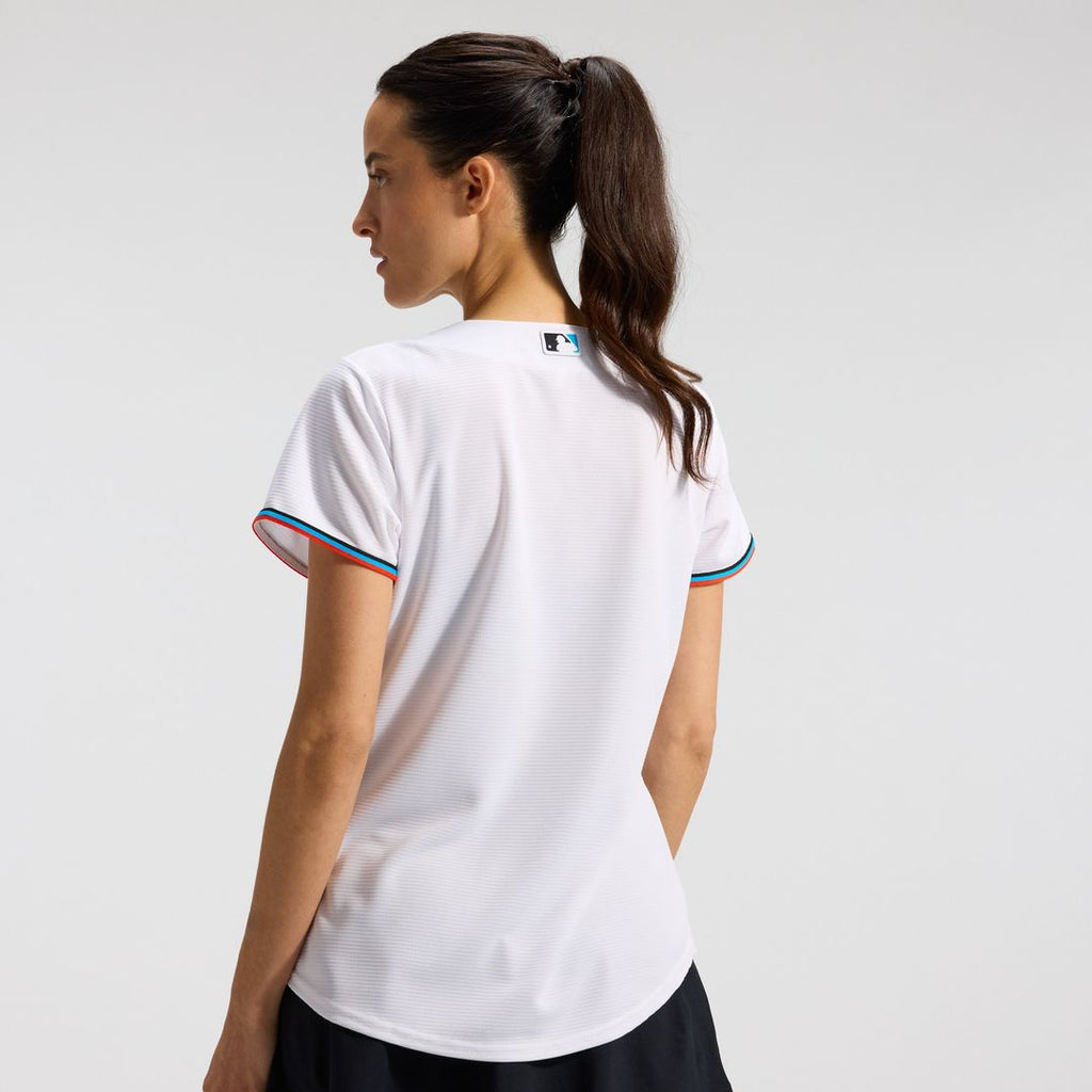 Miami Marlins Nike Women's Replica Team Jersey - White Official MLB Team Apparel Baseball Fan Gear
