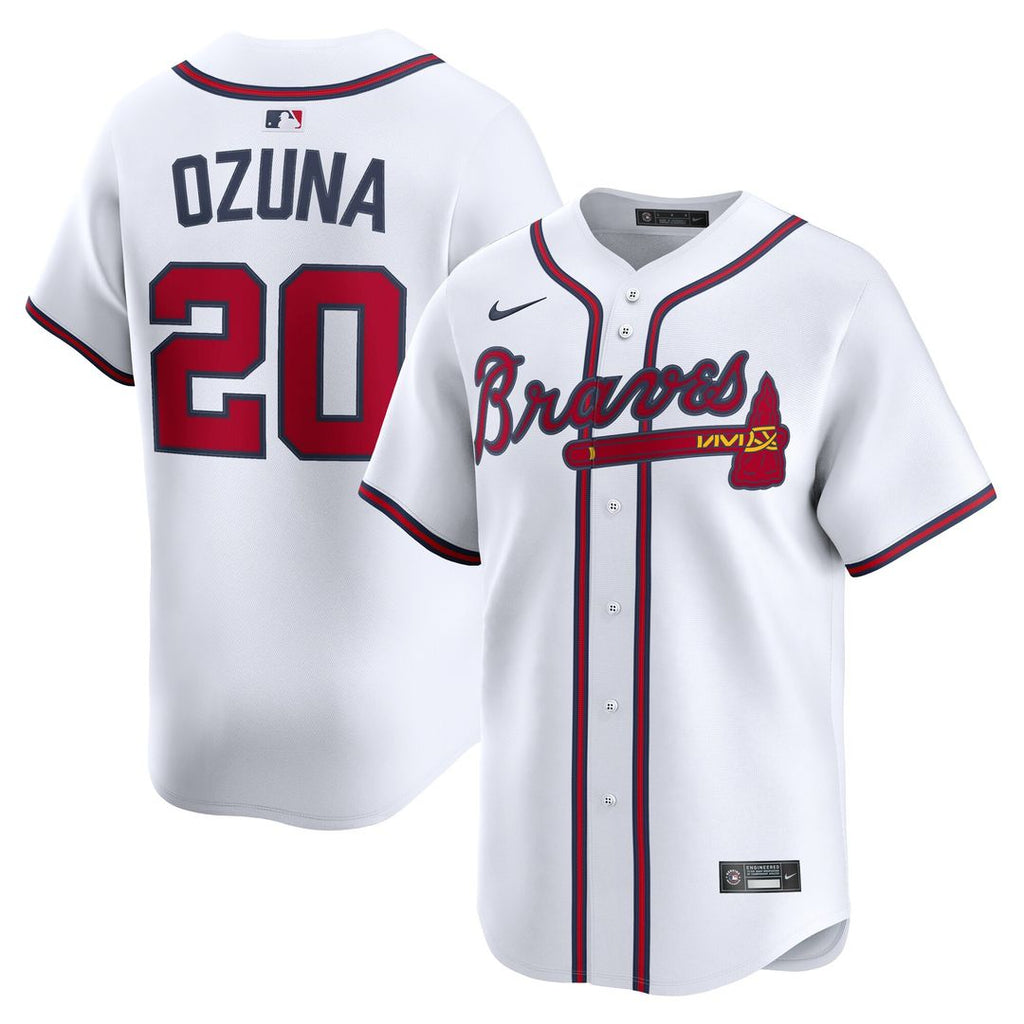 Marcell Ozuna Atlanta Braves Nike Home Limited Player Jersey - White Official MLB Team Apparel Baseball Fan Gear
