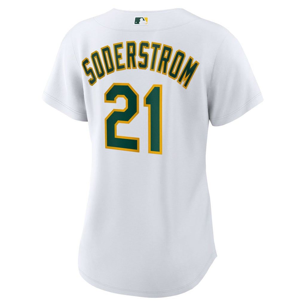 Tyler Soderstrom Athletics Nike Women's Home Replica Jersey - White Official MLB Team Apparel Baseball Fan Gear
