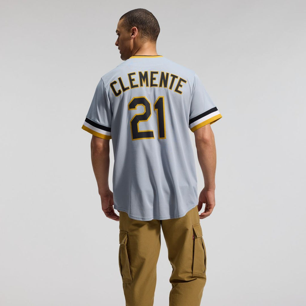 Roberto Clemente Pittsburgh Pirates Nike Throwback Cooperstown Collection Limited Jersey - Gray Official MLB Team Apparel Baseball Fan Gear