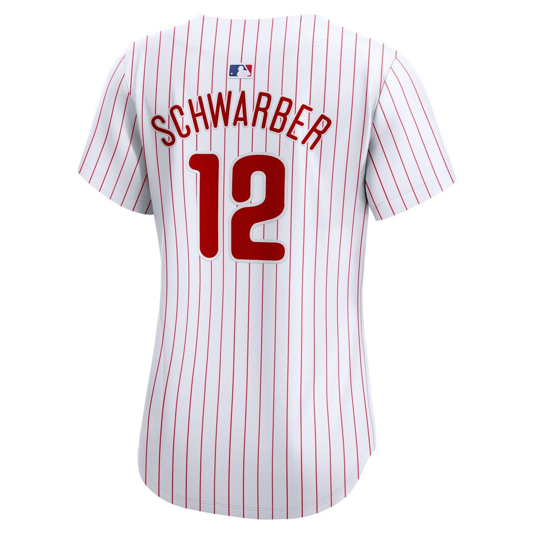 Kyle Schwarber Philadelphia Phillies Nike Women's Home Limited Player Jersey - White Official MLB Team Apparel Baseball Fan Gear