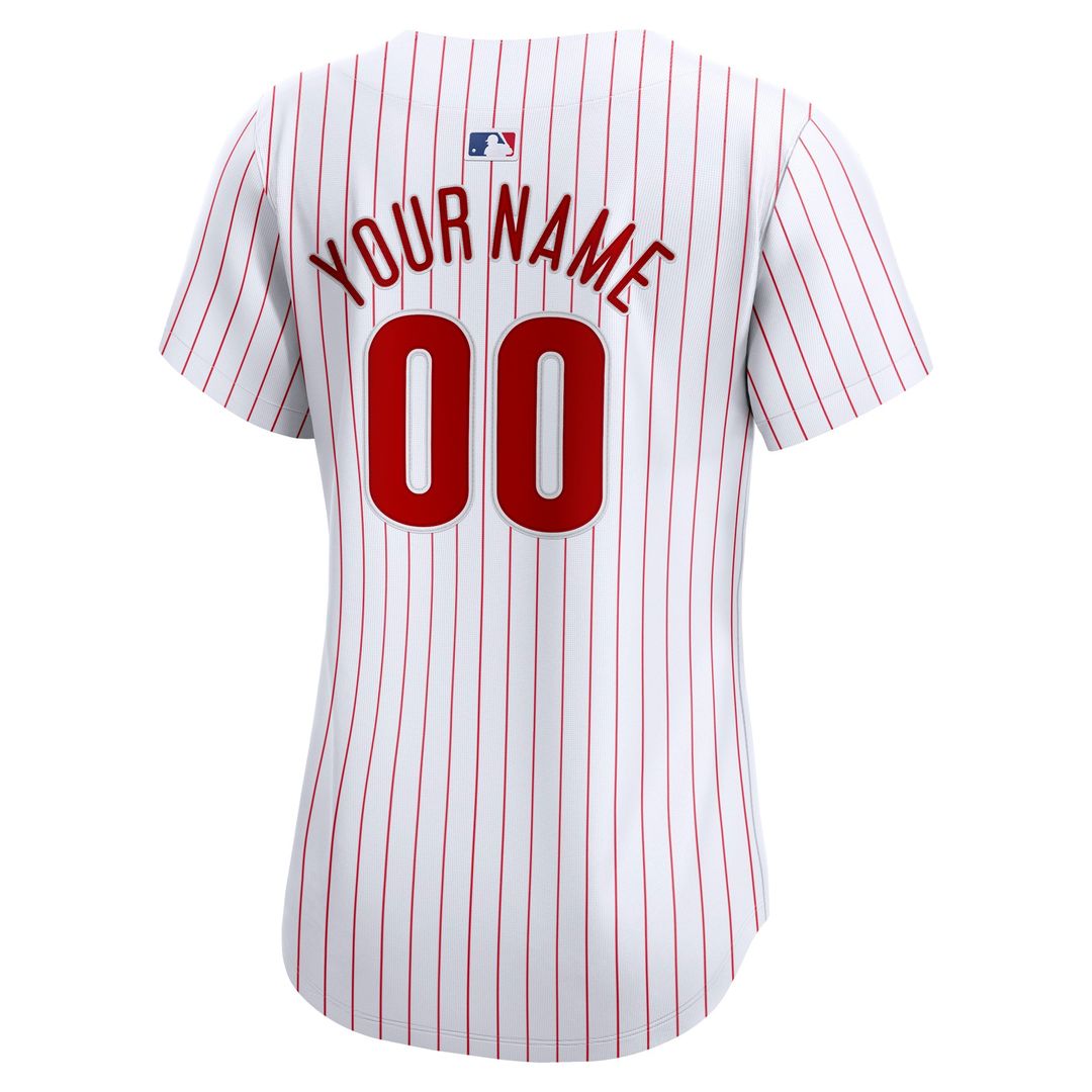 Philadelphia Phillies Nike Women's Home Limited Custom Jersey - White Official MLB Team Apparel Baseball Fan Gear
