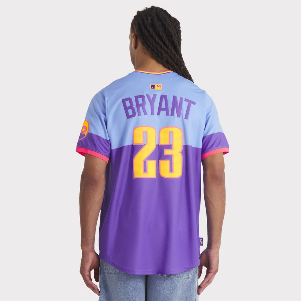 Kris Bryant Colorado Rockies Nike 2025 City Connect Limited Player Jersey - Purple/Light Blue Official MLB Team Apparel Baseball Fan Gear