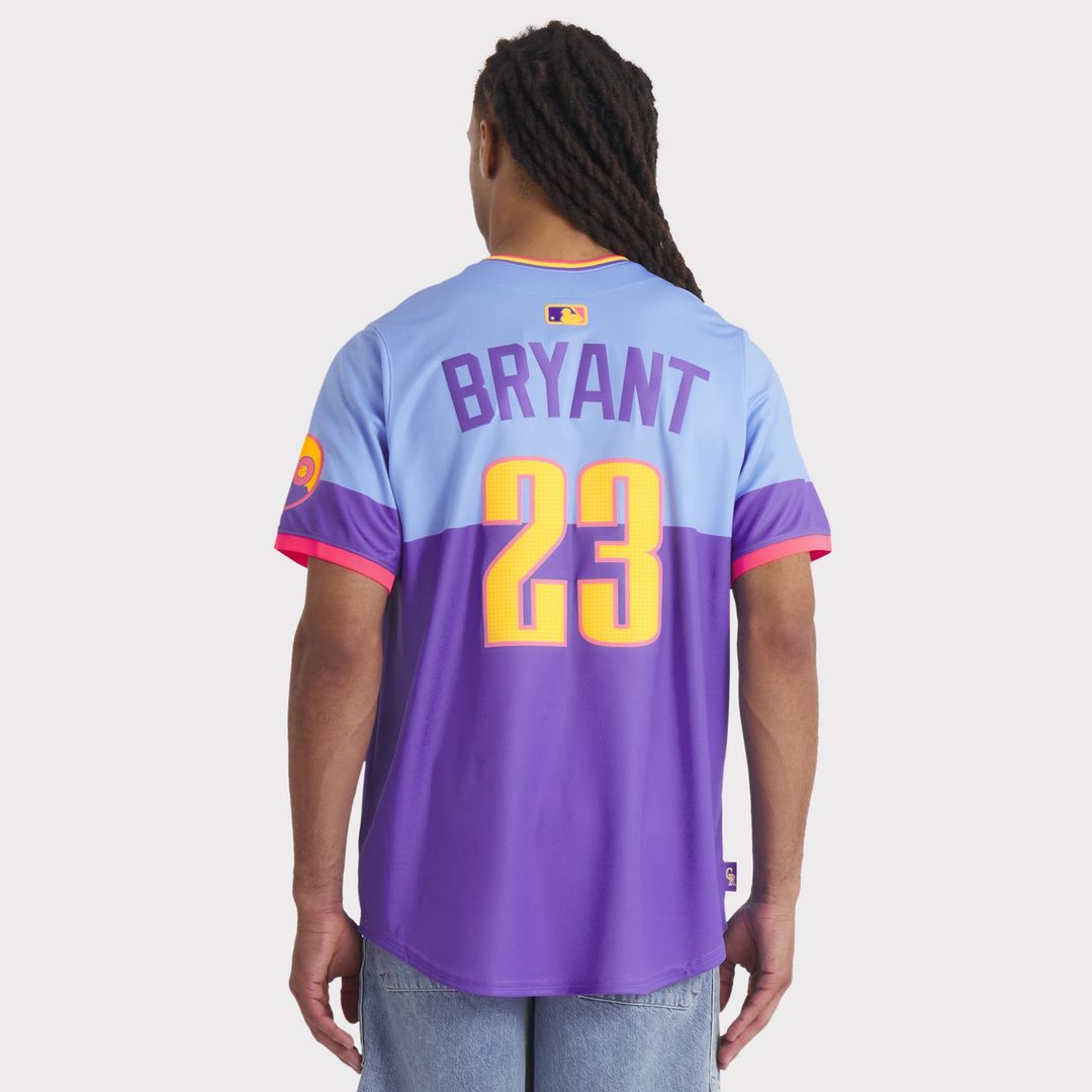 Kris Bryant Colorado Rockies Nike 2025 City Connect Limited Player Jersey - Purple/Light Blue Official MLB Team Apparel Baseball Fan Gear