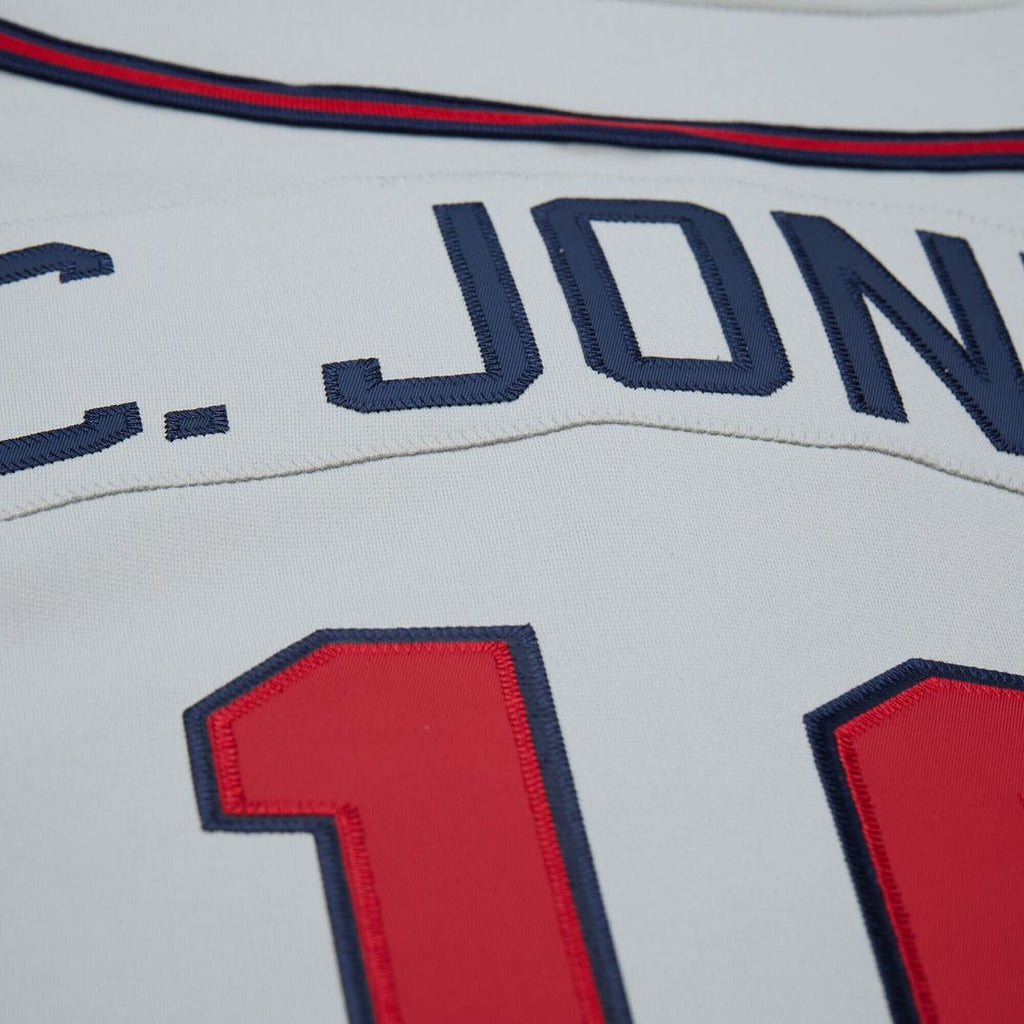 Chipper Jones Atlanta Braves Mitchell & Ness 1995 Throwback Authentic Jersey - Gray Official MLB Team Apparel Baseball Fan Gear