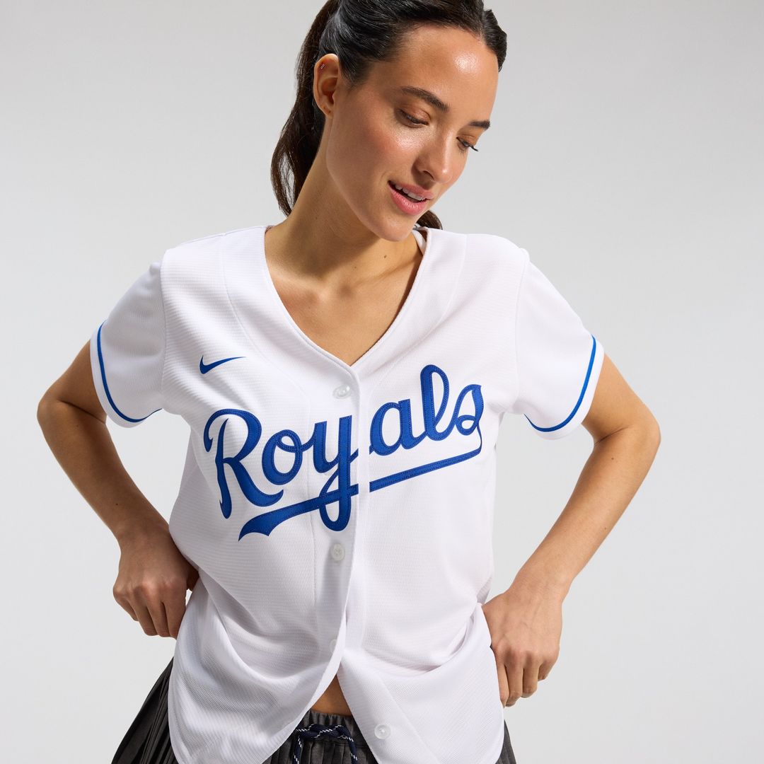 Kansas City Royals Nike Women's Home Replica Team Jersey - White Official MLB Team Apparel Baseball Fan Gear