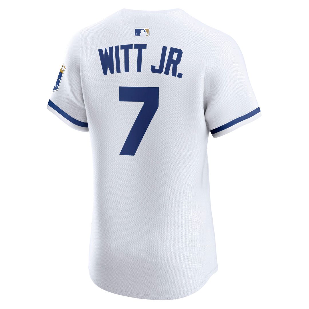 Bobby Witt Jr. Kansas City Royals Nike Home ElitePlayer Jersey - White Official MLB Team Apparel Baseball Fan Gear