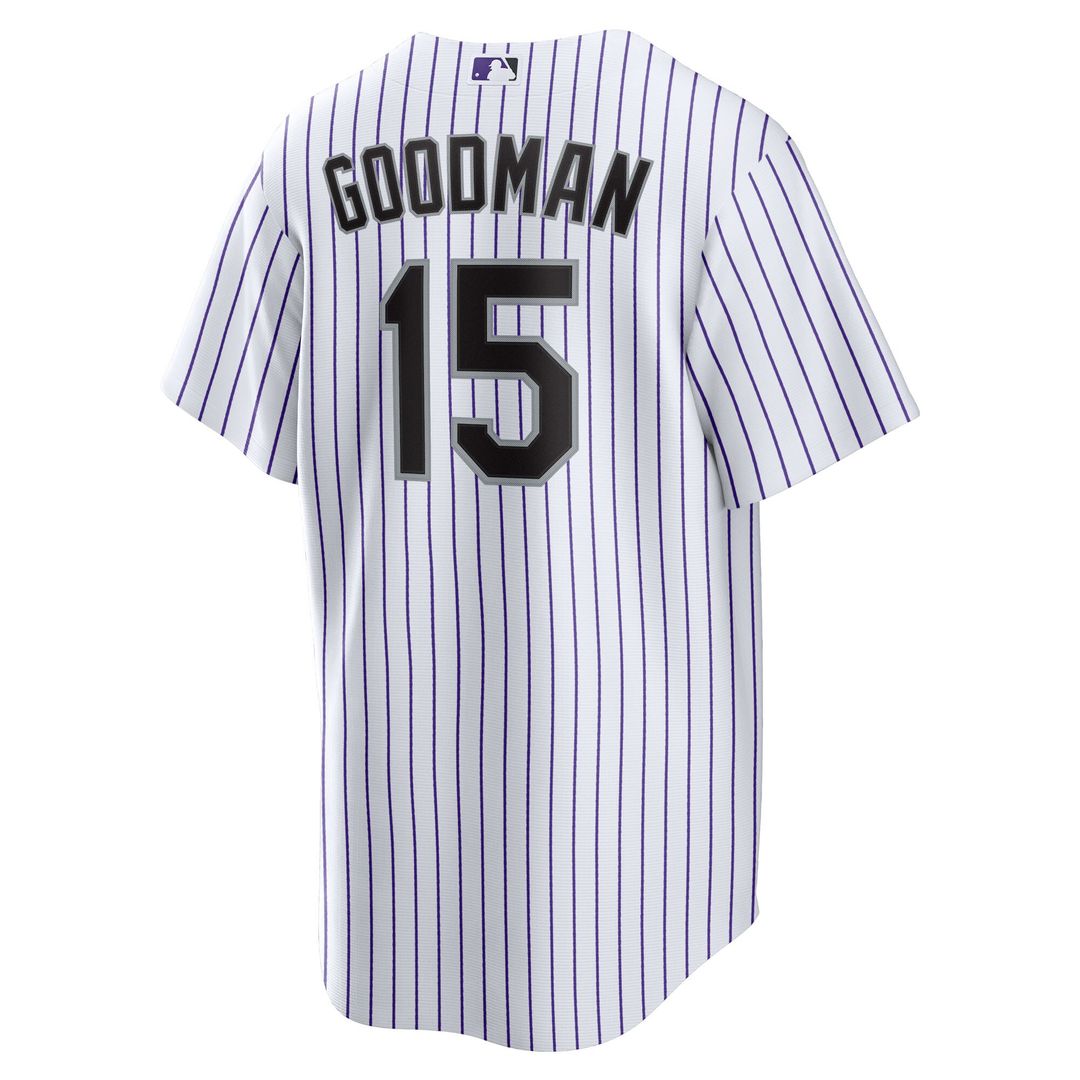 Hunter Goodman Colorado Rockies Nike Youth Home Replica Jersey - White Official MLB Team Apparel Baseball Fan Gear