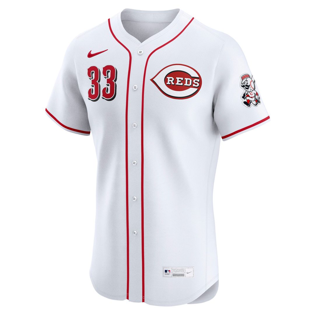 Christian Encarnacion-Strand Cincinnati Reds Nike Home Elite Jersey - White Official MLB Team Apparel Baseball Fan Gear