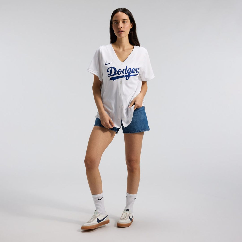 Los Angeles Dodgers Nike Women's Home Replica Jersey - White Official MLB Team Apparel Baseball Fan Gear