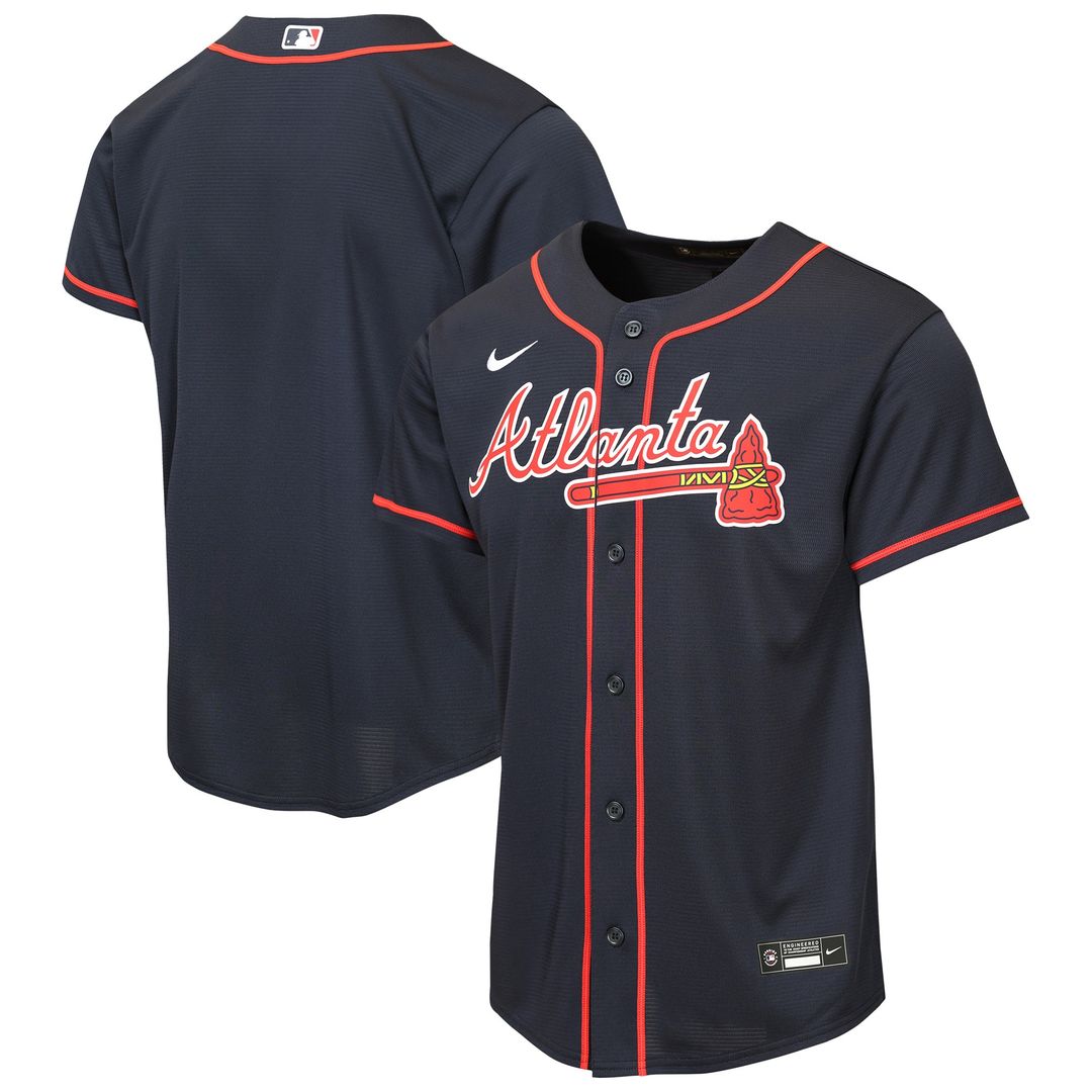 Atlanta Braves Nike Youth Road Replica Jersey - Gray Official MLB Team Apparel Baseball Fan Gear