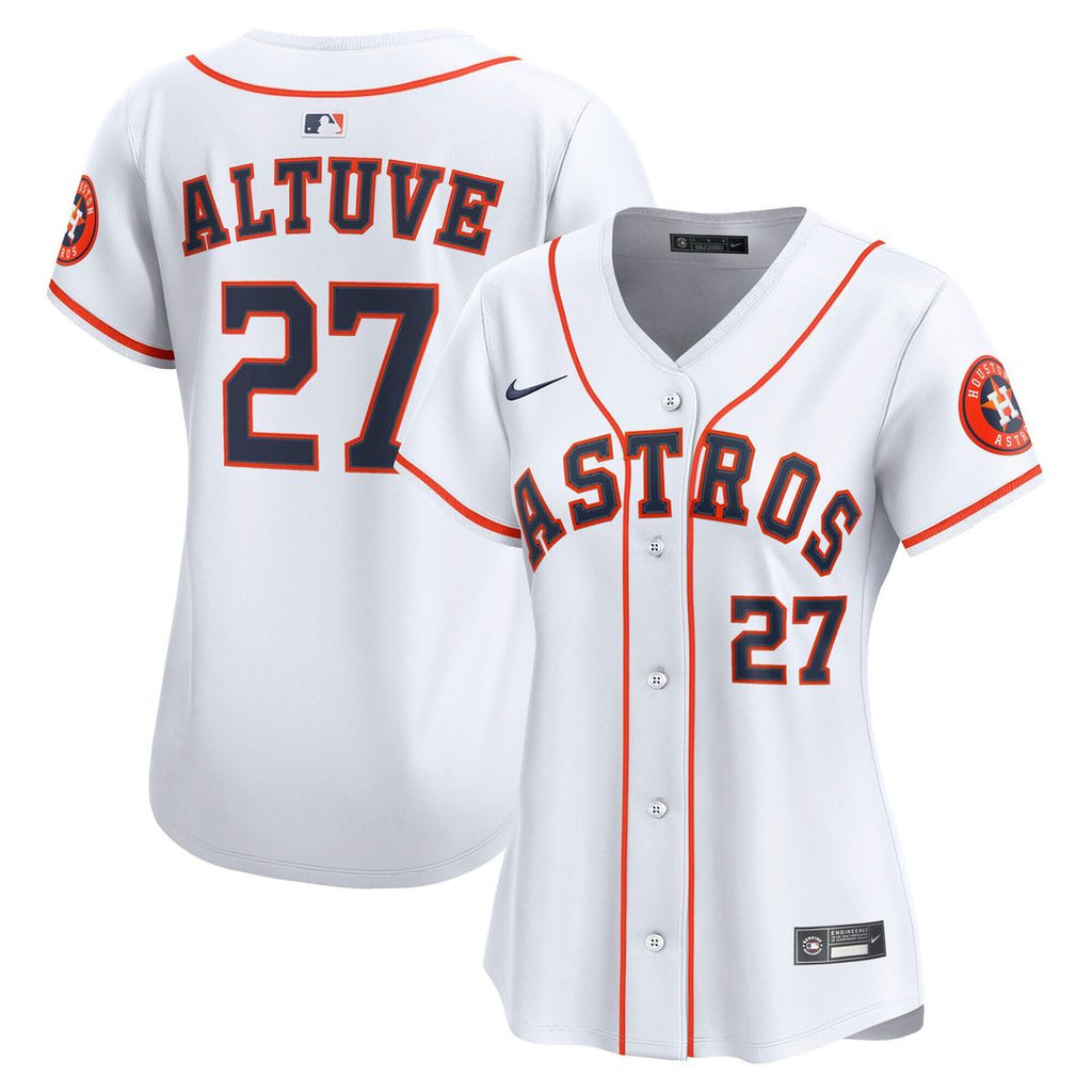 Jose Altuve Houston Astros Nike Women's Home Limited Player Jersey - White Official MLB Team Apparel Baseball Fan Gear